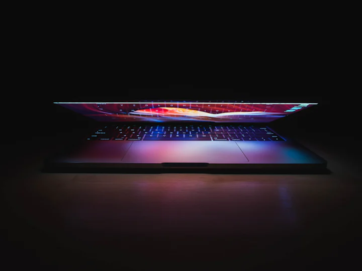 Laptop computer on a desk